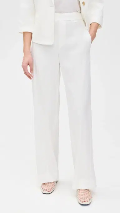Vince High Rise Pull On Linen Pants Off White | Thumbnail 2 Vince High Rise Pull On Linen Pants Off White | Thumbnail 2