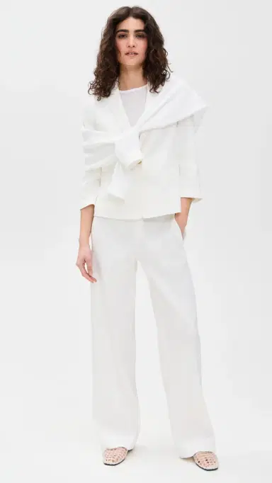 Vince High Rise Pull On Linen Pants Off White | Thumbnail 5 Vince High Rise Pull On Linen Pants Off White | Thumbnail 5