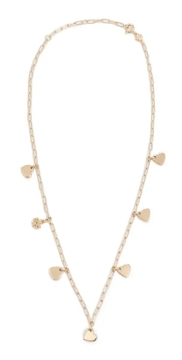 Tory Burch Good Luck Heart Necklace Tory Gold One Size