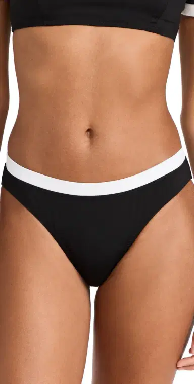 Staud Gemma Bikini Bottoms Black/White M | Thumbnail 1 Staud Gemma Bikini Bottoms Black/White M | Thumbnail 1