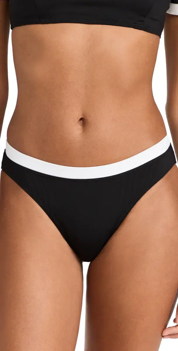 STAUD Gemma Bikini Bottoms Black/White