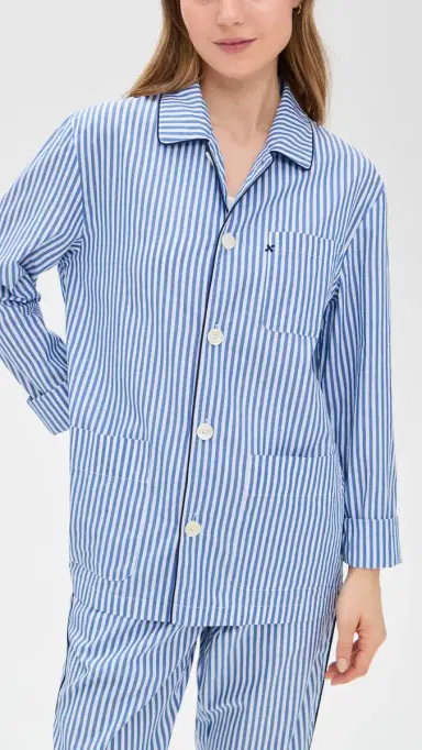 Alex Mill P'Jimmies ong Sleeve Top Blue Stripe | Thumbnail 2