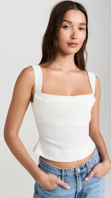 Miaou Imogene Corset Blouse White | Thumbnail 2