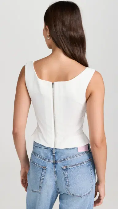Miaou Imogene Corset Blouse White | Thumbnail 3