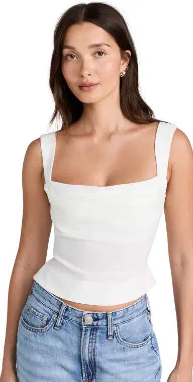 Miaou Imogene Corset Blouse White | Thumbnail 1