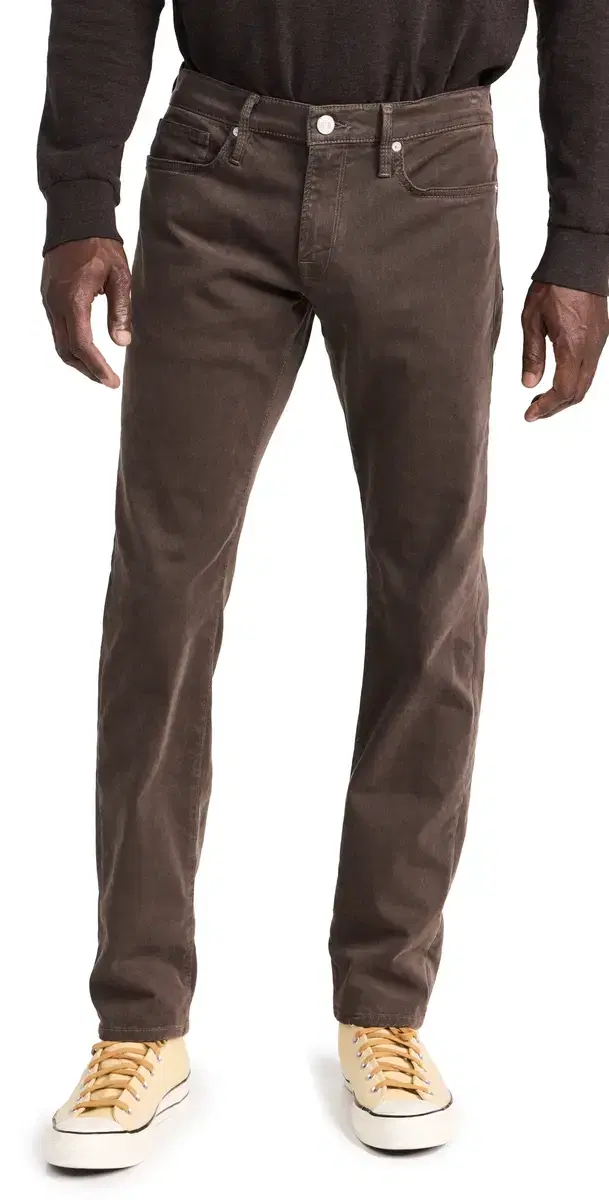 L'Homme Slim Twill Jeans Mocha