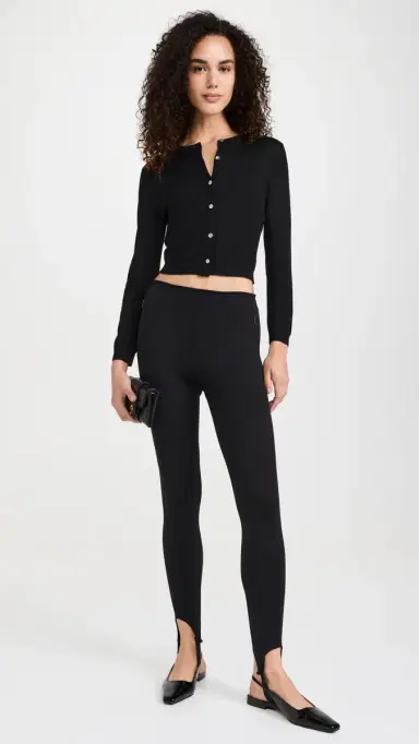 Theory Crop Crew Cardigan Black P | Thumbnail 5