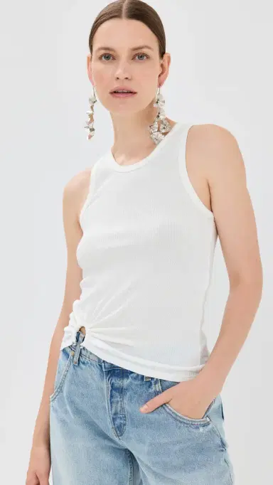 Rabanne Tank Top with Signature Piercing White 38 | Thumbnail 2 Rabanne Tank Top with Signature Piercing White 38 | Thumbnail 2