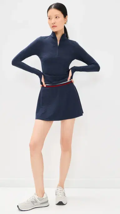 Splits59 Kaia Active Rib Skort Heather Indigo | Thumbnail 5 Splits59 Kaia Active Rib Skort Heather Indigo | Thumbnail 5