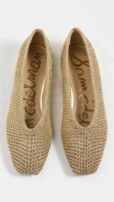 Sam Edelman Kasey Ballet Flats Amber Gold | Thumbnail 5 Sam Edelman Kasey Ballet Flats Amber Gold | Thumbnail 5