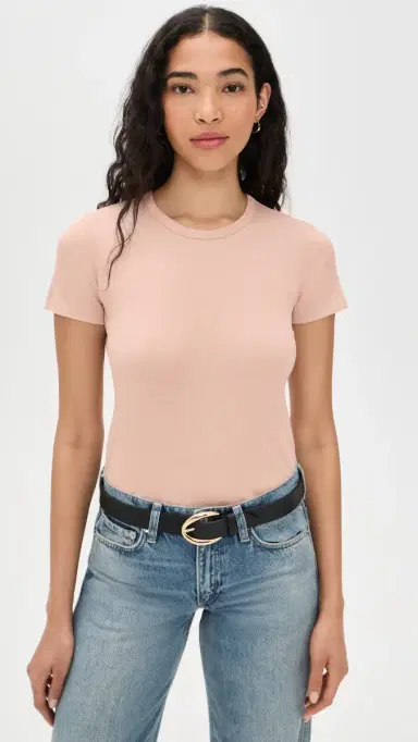 Jenni Kayne Cotton Slim Tee Blush | Thumbnail 2