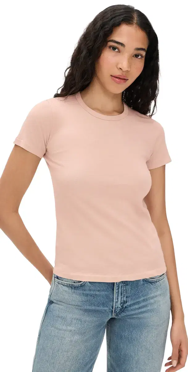 Cotton Slim Tee Blush