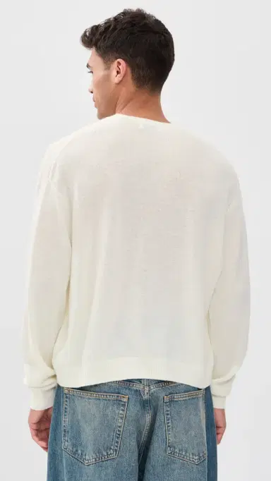 Frame Lightweight Cashmere Blend Sweater Off White | Thumbnail 3 Frame Lightweight Cashmere Blend Sweater Off White | Thumbnail 3
