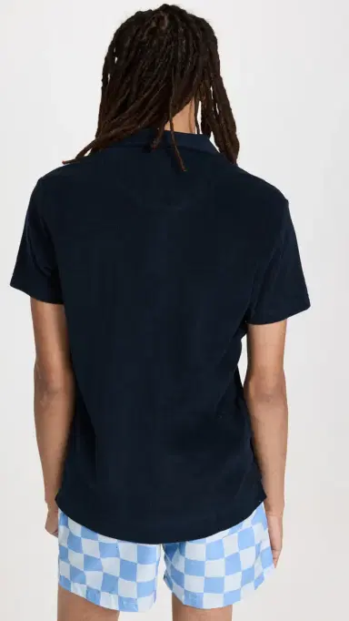 OAS Terry Polo Shirt Navy | Thumbnail 3