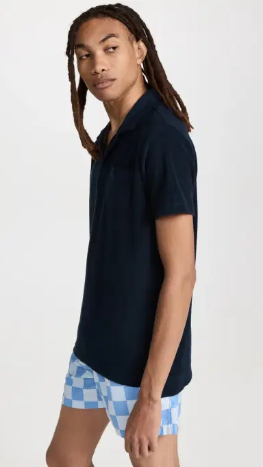 OAS Terry Polo Shirt Navy | Thumbnail 4
