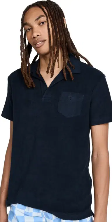 OAS Terry Polo Shirt Navy | Thumbnail 1