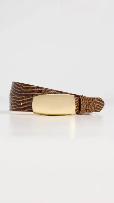 L'AGENCE Marlowe Leather Belt Cognac izard | Thumbnail 2