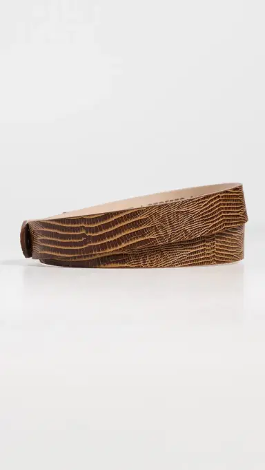 L'AGENCE Marlowe Leather Belt Cognac izard | Thumbnail 4
