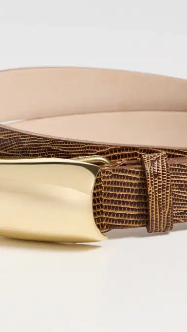 L'AGENCE Marlowe Leather Belt Cognac izard | Thumbnail 5