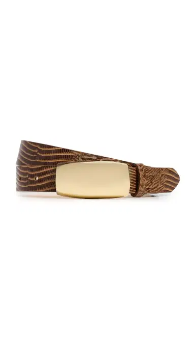L'AGENCE Marlowe Leather Belt Cognac izard | Thumbnail 6