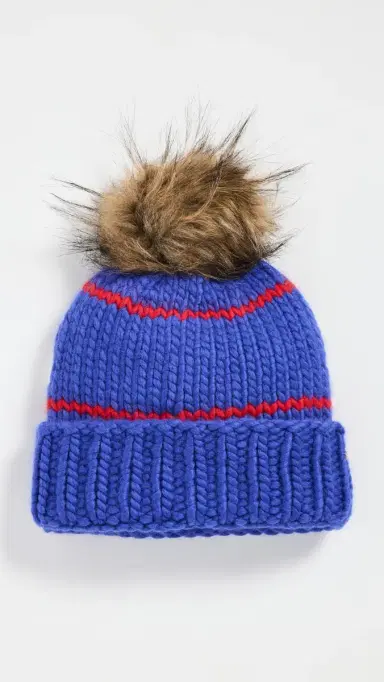 Lele Sadoughi Giants Beanie Royal Blue One Size | Thumbnail 4 Lele Sadoughi Giants Beanie Royal Blue One Size | Thumbnail 4