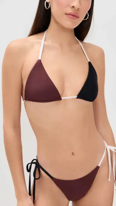 MIKOH Reine Bikini Top Bordeaux | Thumbnail 2