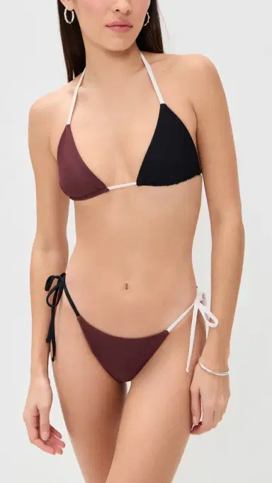 MIKOH Reine Bikini Top Bordeaux | Thumbnail 5
