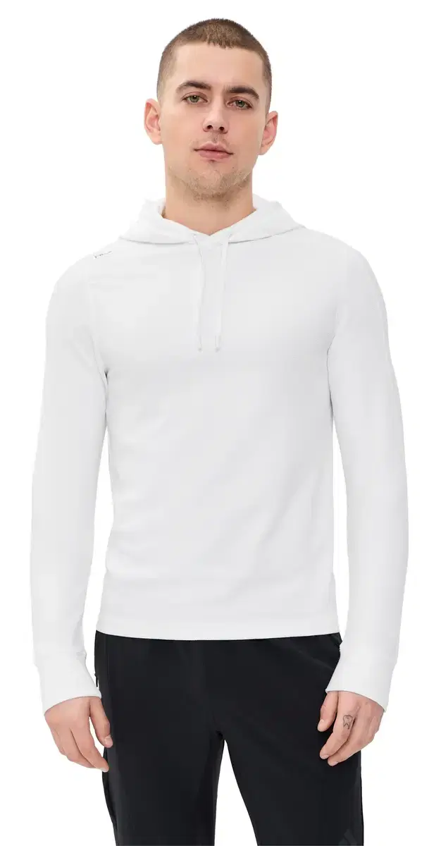 RLX Ralph Lauren Long leeve Tech Waffle Knit Hoodie Ceramic White