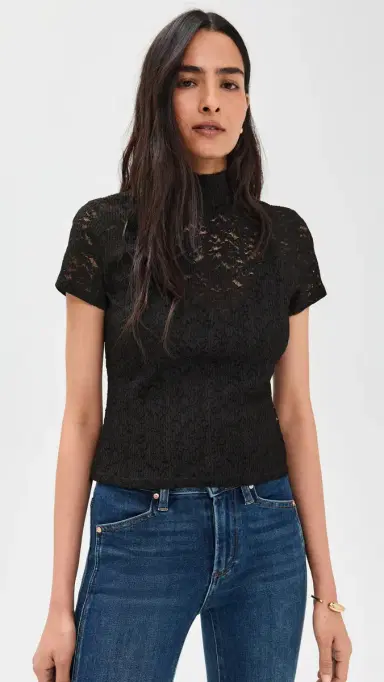 PAIGE June Tee Black | Thumbnail 2