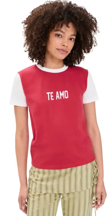 LIONESS Te Amo Tee Crimson XXS | Thumbnail 1