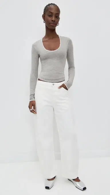 The Line by K Nero Top Heather Gray | Thumbnail 5 The Line by K Nero Top Heather Gray | Thumbnail 5