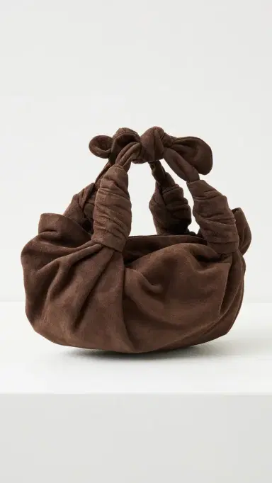 NLA Collection Knot Bag Chocolate Brown Suede | Thumbnail 4 NLA Collection Knot Bag Chocolate Brown Suede | Thumbnail 4