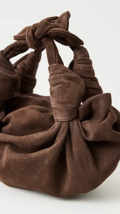 NLA Collection Knot Bag Chocolate Brown Suede | Thumbnail 5 NLA Collection Knot Bag Chocolate Brown Suede | Thumbnail 5