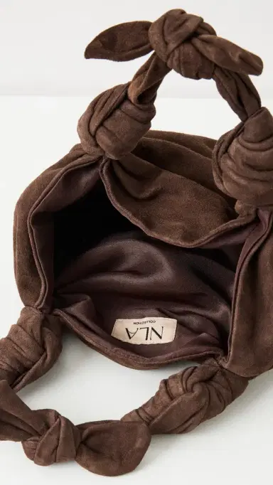 NLA Collection Knot Bag Chocolate Brown Suede | Thumbnail 6 NLA Collection Knot Bag Chocolate Brown Suede | Thumbnail 6