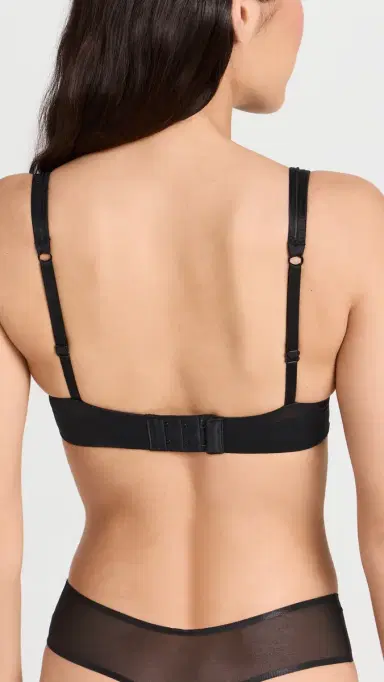 Commando Chic Mesh Plunge Underwire Bra Black 36D | Thumbnail 3