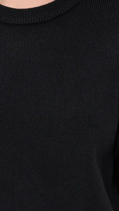 English Factory Collar Knit Half Sleeves Top Black | Thumbnail 6 English Factory Collar Knit Half Sleeves Top Black | Thumbnail 6