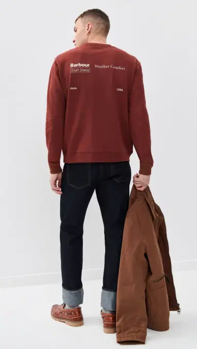 Barbour Firbank Relaxed weatshirt Fired Brick | Thumbnail 2 Barbour Firbank Relaxed weatshirt Fired Brick | Thumbnail 2