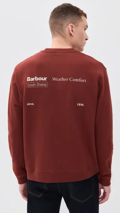 Barbour Firbank Relaxed weatshirt Fired Brick | Thumbnail 3 Barbour Firbank Relaxed weatshirt Fired Brick | Thumbnail 3