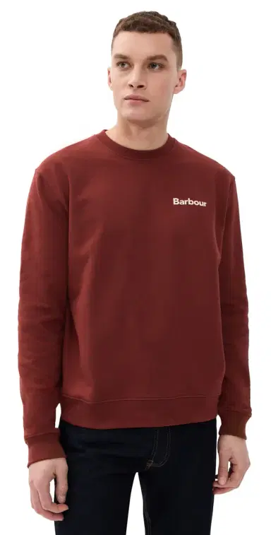 Barbour Firbank Relaxed weatshirt Fired Brick | Thumbnail 1 Barbour Firbank Relaxed weatshirt Fired Brick | Thumbnail 1