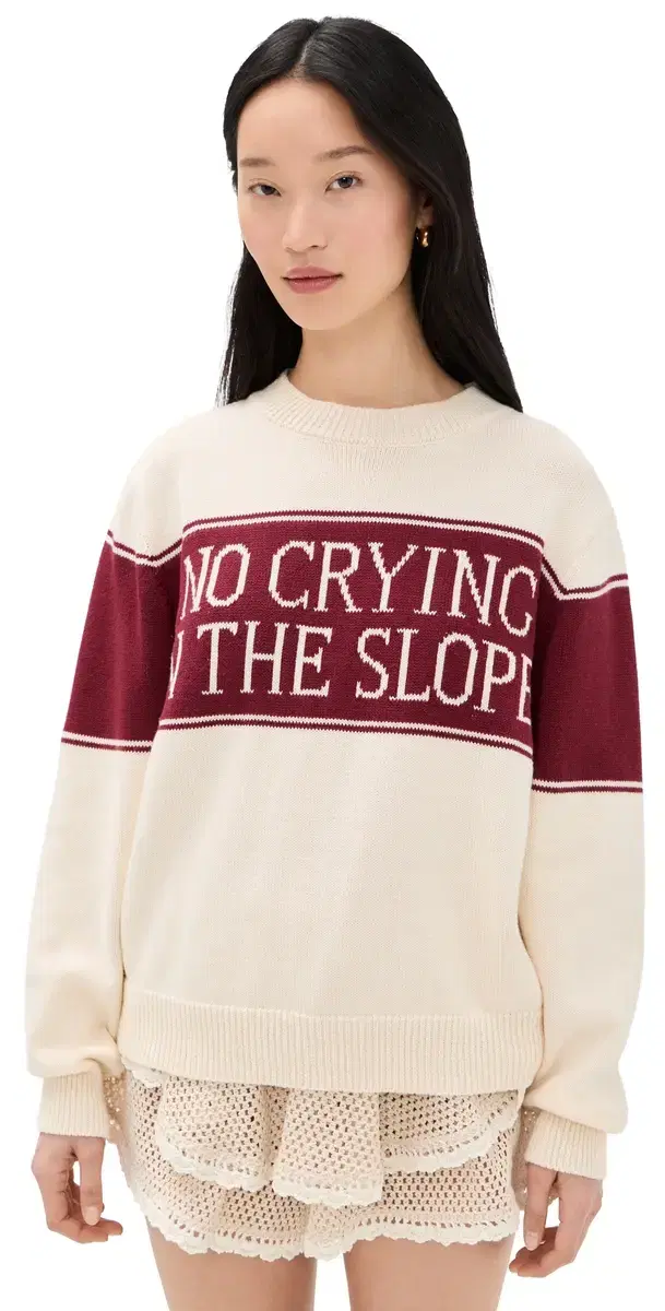 No Crying On the Slopes Pull Over Cream