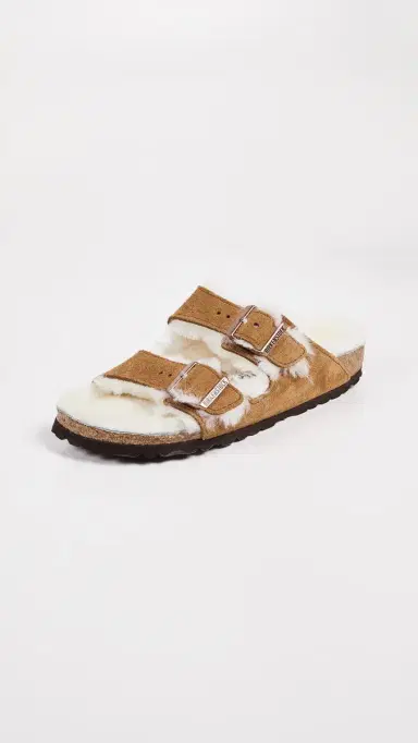 Birkenstock Arizona Shearling Sandals Mink 39 | Thumbnail 2