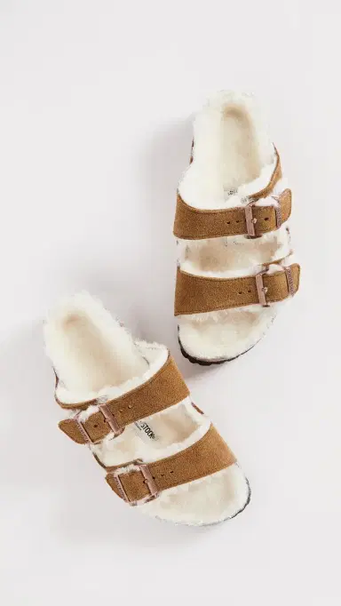 Birkenstock Arizona Shearling Sandals Mink 39 | Thumbnail 5
