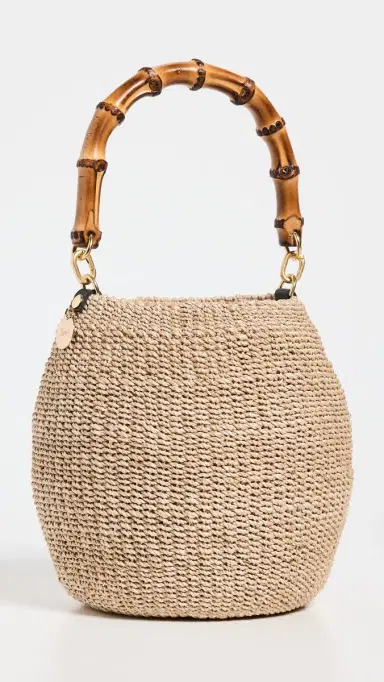Clare V. Clare V. Pot de Miel with Bamboo Handle Natural One Size | Thumbnail 4 Clare V. Clare V. Pot de Miel with Bamboo Handle Natural One Size | Thumbnail 4