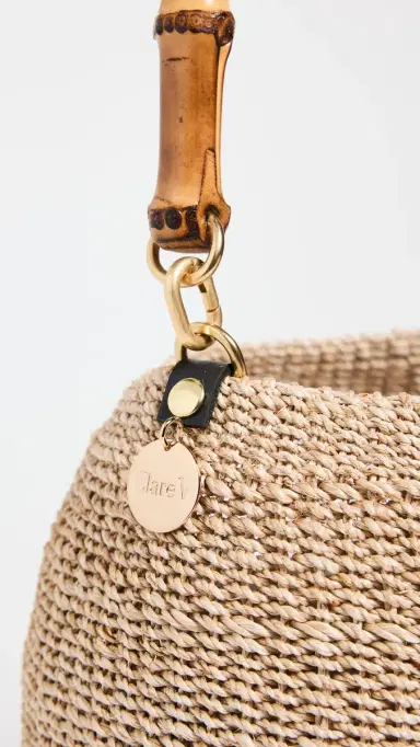 Clare V. Clare V. Pot de Miel with Bamboo Handle Natural One Size | Thumbnail 5 Clare V. Clare V. Pot de Miel with Bamboo Handle Natural One Size | Thumbnail 5
