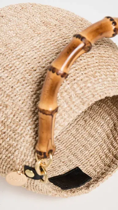 Clare V. Clare V. Pot de Miel with Bamboo Handle Natural One Size | Thumbnail 6 Clare V. Clare V. Pot de Miel with Bamboo Handle Natural One Size | Thumbnail 6