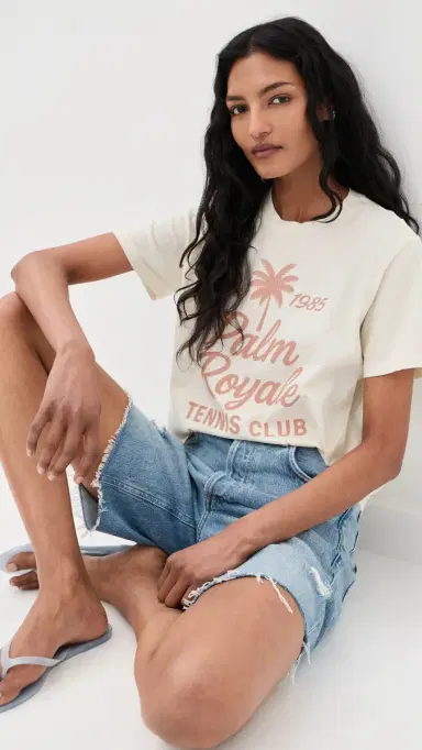 Sunny Somewhere Palm Royale Tennis Everyday Tee Off White | Thumbnail 2 Sunny Somewhere Palm Royale Tennis Everyday Tee Off White | Thumbnail 2