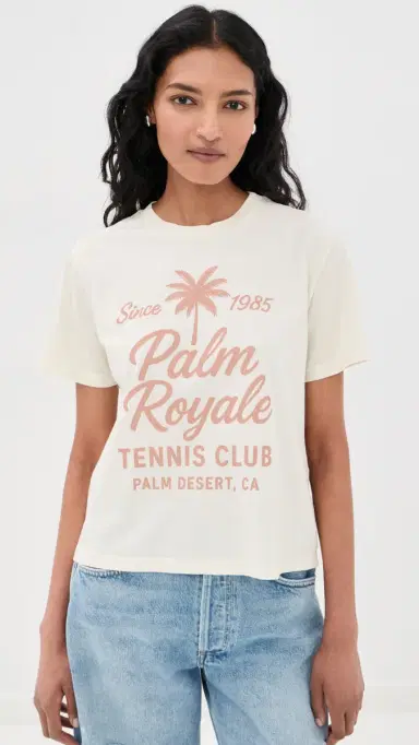 Sunny Somewhere Palm Royale Tennis Everyday Tee Off White | Thumbnail 3 Sunny Somewhere Palm Royale Tennis Everyday Tee Off White | Thumbnail 3