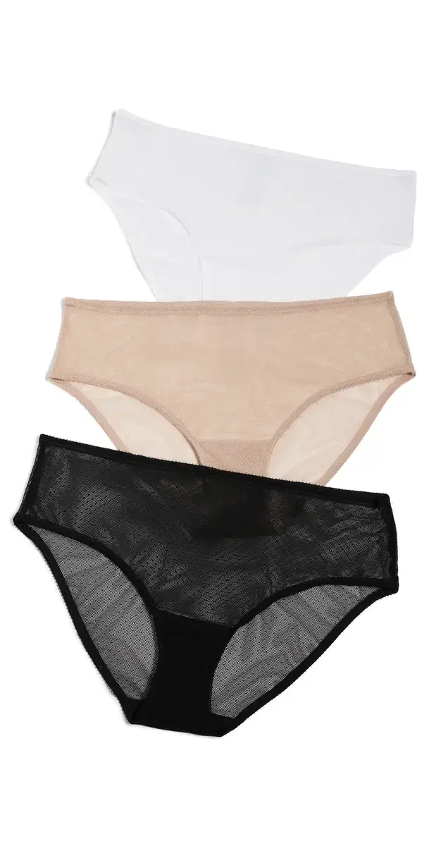 Skarlett Blue Jolie acy Hipster Panties 3 Pack Black/White/Nylon