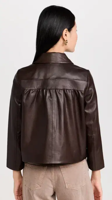 Ba&sh Milos Leather Jacket Marron 0 | Thumbnail 3