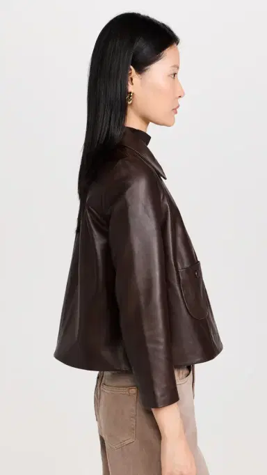Ba&sh Milos Leather Jacket Marron 0 | Thumbnail 4